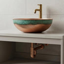 Hand Hammered Copper Sink: Moroccan Artisanal Brass Vessel Bowl