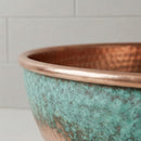 Hand Hammered Copper Sink: Moroccan Artisanal Brass Vessel Bowl