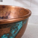 Hand Hammered Copper Round Sink, Moroccan Artisan Craftsmanship