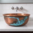Hand Hammered Copper Round Sink, Moroccan Artisan Craftsmanship