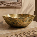 Handmade Moroccan Brass Sink,  Round Vessel Bathroom Basin