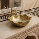 Handmade Moroccan Brass Sink,  Round Vessel Bathroom Basin