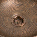 Handmade Moroccan Brass Round Vessel Sink, Hand-Hammered Countertop Basin, Antique Copper Finish Vanity Sink