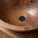 Handmade Moroccan Brass Vessel Sink, Hammered Round Bathroom Basin, Rustic Boho Vanity