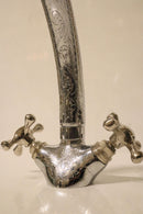 Handmade Moroccan Brass Faucet – Victorian Style Cross Handle Sink Mixer Tap