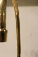 Handmade Moroccan Brass Faucet, Gooseneck Bridge Sink Tap, Cross Handle Aged Brass