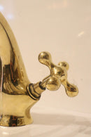 Moroccan Brass Faucet – Aged Cross Handle Tap for Bathroom Kitchen