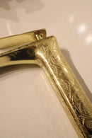 Custom Moroccan Engraved Brass Faucet – Aged Gold Ornate Arabesque Sink Tap