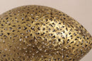 Handcrafted Brass Filigree Pendant Light – Boho Arabesque Cutout Gold Ceiling Lamp