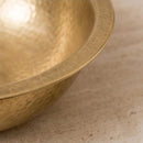 Handmade Hammered Brass Round Vessel Sink, Moroccan Gold Bathroom Vanity Basin