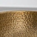 Hand-Hammered Brass Vessel Sink, Round Moroccan Gold Bathroom Basin