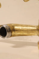 Handmade Moroccan Brass Faucet – Aged Cross Handle Bridge Tap, Rustic Luxury Fixture