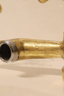 Handmade Moroccan Brass Faucet – Aged Cross Handle Bridge Tap, Rustic Luxury Fixture