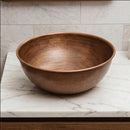 Handmade Moroccan Brass Round Vessel Sink, Hammered Bathroom Vanity Bowl, Countertop Basin, Artisan Multi-Finish
