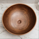 Handmade Moroccan Brass Round Vessel Sink, Hammered Bathroom Vanity Bowl, Countertop Basin, Artisan Multi-Finish