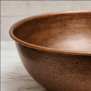 Handmade Moroccan Brass Round Vessel Sink, Hammered Bathroom Vanity Bowl, Countertop Basin, Artisan Multi-Finish