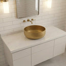 Handmade Moroccan Brass Round Vessel Sink, Hammered Brass Bathroom Vanity Bowl, Luxury Countertop Basin