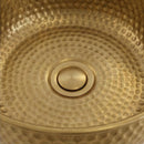 Handmade Moroccan Brass Round Vessel Sink, Hammered Brass Bathroom Vanity Bowl, Luxury Countertop Basin