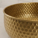 Handmade Moroccan Brass Round Vessel Sink, Hammered Brass Bathroom Vanity Bowl, Luxury Countertop Basin