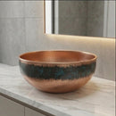 Hand-Hammered Moroccan Brass Vessel Sink, Round Vanity Basin, Boho Bathroom Statement