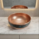 Hand-Hammered Moroccan Brass Vessel Sink, Round Vanity Basin, Boho Bathroom Statement