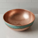 Hand Hammered Copper Sink: Moroccan Artisanal Brass Vessel Bowl