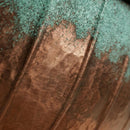 Hand-Hammered Moroccan Brass Vessel Sink, Green Patina Basin, Boho Bathroom Decor