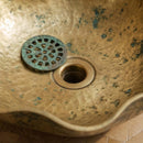 Handmade Moroccan Brass Sink,  Round Vessel Bathroom Basin
