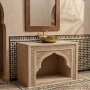 Handmade Moroccan Brass Sink,  Round Vessel Bathroom Basin