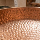 Handmade Hammered Brass Moroccan Vessel Sink, Round Antique Bathroom Basin