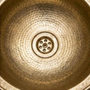 Hand Hammered Moroccan Brass Vessel Sink, Round Gold Tone Bathroom Vanity Basin