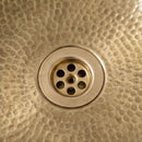 Hand-Hammered Brass Vessel Sink, Round Moroccan Gold Bathroom Basin