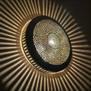 Handmade Moroccan Brass Lamp: Intricate Metal Wall Sconce Lighting