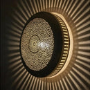 Handmade Moroccan Brass Lamp: Intricate Metal Wall Sconce Lighting