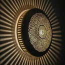 Handmade Moroccan Brass Lamp: Intricate Metal Wall Sconce Lighting
