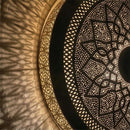 Handmade Moroccan Brass Mandala Wall Lamp, Perforated Floral Sconce, Warm Shadow Decor