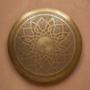 Handmade Moroccan Brass Mandala Wall Lamp, Perforated Floral Sconce, Warm Shadow Decor