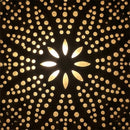 Handmade Moroccan Brass Pendant Light, Floral Mandala Cutout, Ornate Pierced Metal Decor