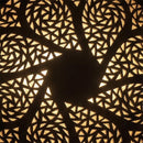 Moroccan Brass Mandala Pendant Light, Boho Filigree Hanging Lamp, Shadow Cast Glow