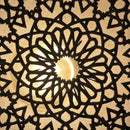 Handmade Moroccan Brass Pendant Light, Geometric Arabesque Mandala Shade