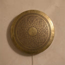 Handmade Moroccan Brass Wall Sconce Lamp – Intricate Geometric Design, Artisan Crafted