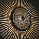 Handmade Moroccan Brass Wall Sconce Lamp – Intricate Geometric Design, Artisan Crafted