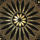 Handmade Moroccan Brass Wall Lamp, Round Floral Geometric Sconce, Boho Shadow Cast Decor