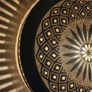 Handmade Moroccan Brass Wall Lamp, Round Floral Geometric Sconce, Boho Shadow Cast Decor