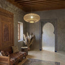 Moroccan Brass Pendant Light, Gold Perforated Dome Ceiling Light Fixture, Handmade Boho Dining Pendant Light