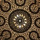 Handcrafted Moroccan Brass Pendant Light: Round Arabesque Shadow Lamp – Boho Decor