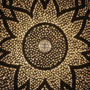 Handmade Moroccan Brass Pendant Light, Round Arabesque Cutout Boho Ceiling Fixture