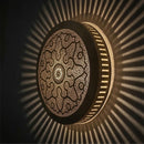 Handmade Moroccan Brass Pendant Light, Round Pierced Floral Arabesque Ceiling Lamp