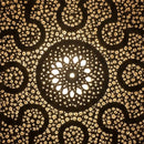 Handmade Moroccan Brass Pendant Light, Round Pierced Floral Arabesque Ceiling Lamp