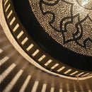 Handcrafted Moroccan Brass Pendant Light, Round Mandala Floral Lamp, Boho Ceiling Fixture
